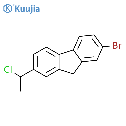 9H-FLUORENE, 2-BROMO-7-(1-CHLOROETHYL)- structure