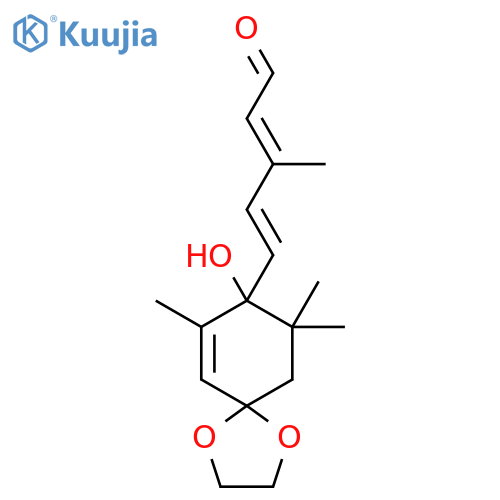 2,4-Pentadienal,5-(8-hydroxy-7,9,9-trimethyl-1,4-dioxaspiro[4.5]dec-6-en-8-yl)-3-methyl-,(2Z,4E)- structure