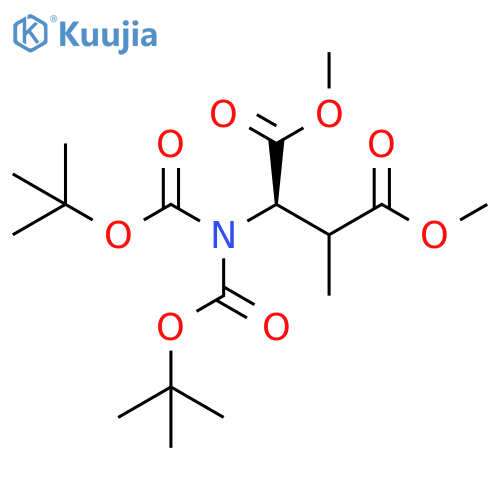 D-Aspartic acid, N,N-bis[(1,1-dimethylethoxy)carbonyl]-3-methyl-,dimethyl ester structure