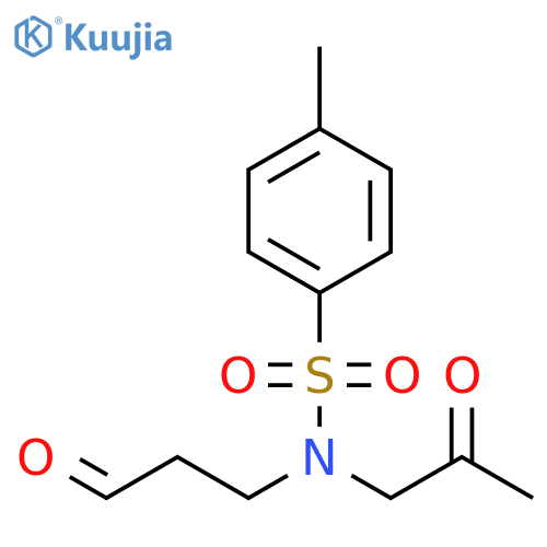 Benzenesulfonamide, 4-methyl-N-(2-oxopropyl)-N-(3-oxopropyl)- structure