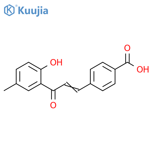 Benzoic acid, 4-[3-(2-hydroxy-5-methylphenyl)-3-oxo-1-propenyl]- structure
