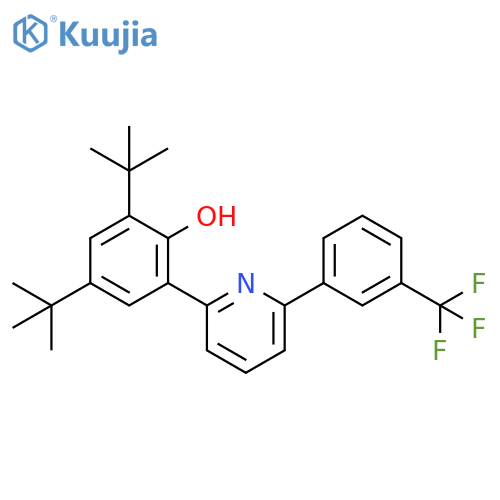 Phenol,2,4-bis(1,1-dimethylethyl)-6-[6-[3-(trifluoromethyl)phenyl]-2-pyridinyl]- structure