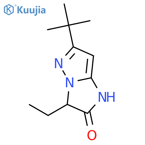 1H-Imidazo[1,2-b]pyrazol-2(3H)-one, 6-(1,1-dimethylethyl)-3-ethyl- structure