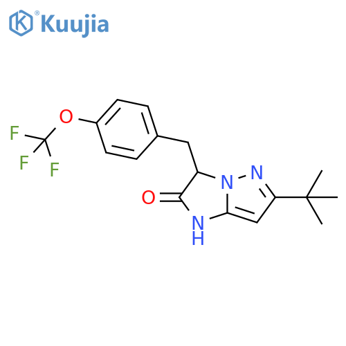 1H-Imidazo[1,2-b]pyrazol-2(3H)-one,6-(1,1-dimethylethyl)-3-[[4-(trifluoromethoxy)phenyl]methyl]- structure