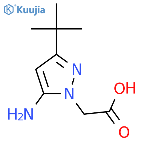 2-(5-amino-3-tert-butyl-1H-pyrazol-1-yl)acetic acid structure