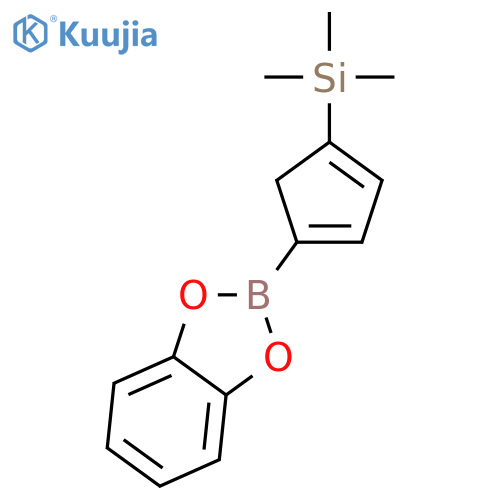 1,3,2-BENZODIOXABOROLE, 2-[4-(TRIMETHYLSILYL)-1,3-CYCLOPENTADIEN-1-YL]- structure