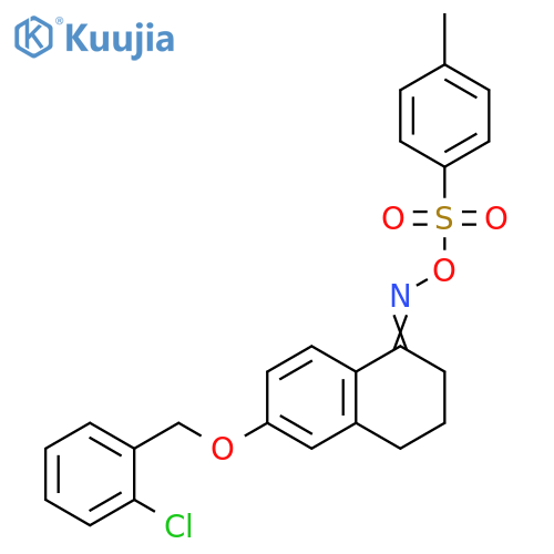 1(2H)-Naphthalenone, 6-[(2-chlorophenyl)methoxy]-3,4-dihydro-, O-[(4-methylphenyl)sulfonyl]oxime structure