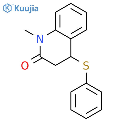 1-methyl-4-(phenylsulfanyl)-3,4-dihydroquinolin-2(1H)-one structure