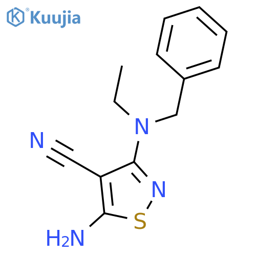 4-ISOTHIAZOLECARBONITRILE, 5-AMINO-3-[ETHYL(PHENYLMETHYL)AMINO]- structure