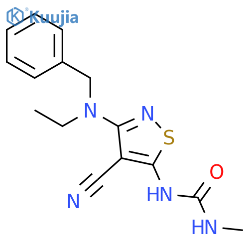 Urea, N-[4-cyano-3-[ethyl(phenylmethyl)amino]-5-isothiazolyl]-N'-methyl- structure