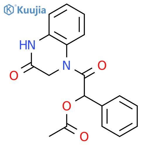 2(1H)-QUINOXALINONE, 4-[(ACETYLOXY)PHENYLACETYL]-3,4-DIHYDRO- structure