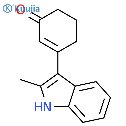 2-Cyclohexen-1-one,3-(2-methyl-1H-indol-3-yl)- structure