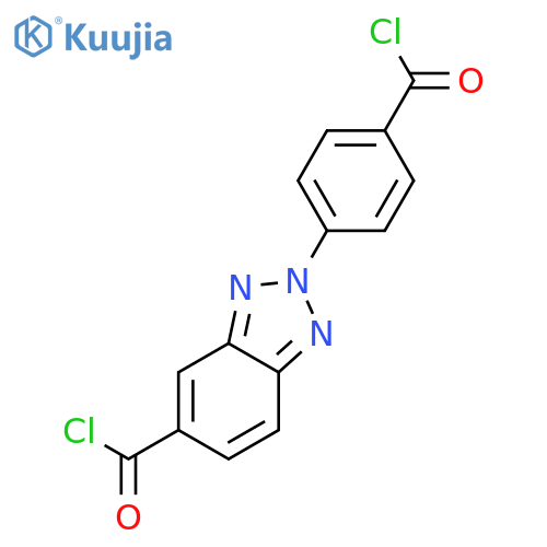 2H-Benzotriazole-5-carbonyl chloride, 2-[4-(chlorocarbonyl)phenyl]- structure