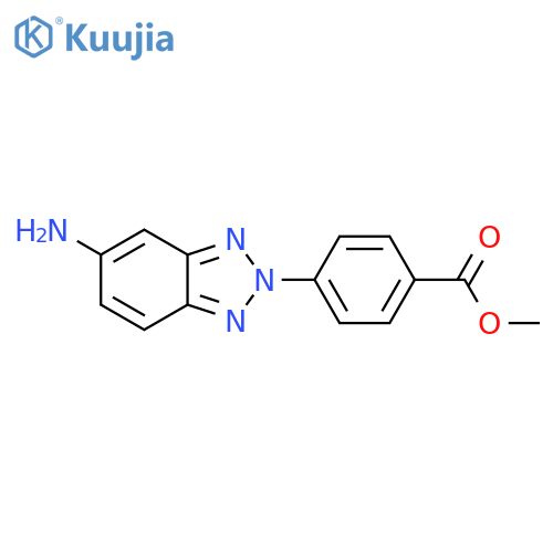 Benzoic acid, 4-(5-amino-2H-benzotriazol-2-yl)-, methyl ester structure