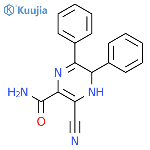 Pyrazinecarboxamide, 3-cyano-4,5-dihydro-5,6-diphenyl- structure