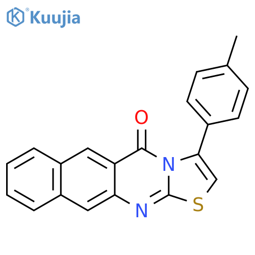 5H-Benzo[g]thiazolo[2,3-b]quinazolin-5-one, 3-(4-methylphenyl)- structure