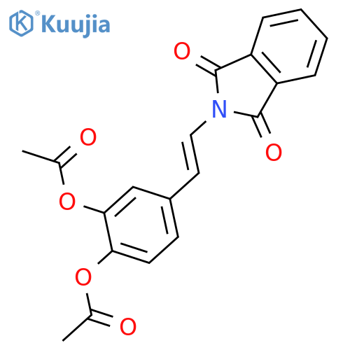 1H-ISOINDOLE-1,3(2H)-DIONE, 2-[2-[3,4-BIS(ACETYLOXY)PHENYL]ETHENYL]- structure