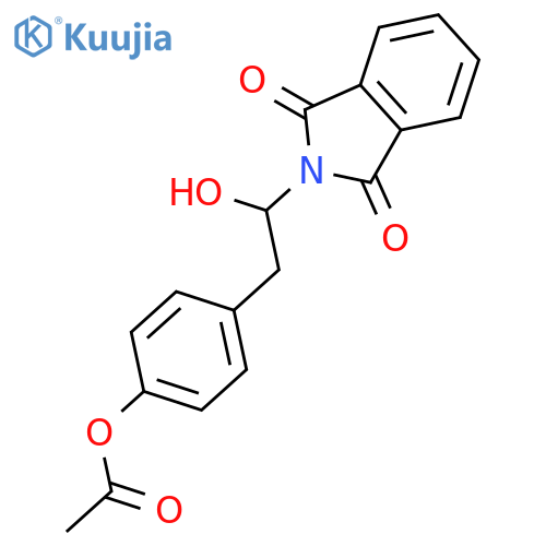 1H-ISOINDOLE-1,3(2H)-DIONE, 2-[2-[4-(ACETYLOXY)PHENYL]-1-HYDROXYETHYL]- structure