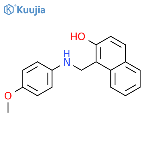 1-{[(4-methoxyphenyl)amino]methyl}naphthalen-2-ol structure
