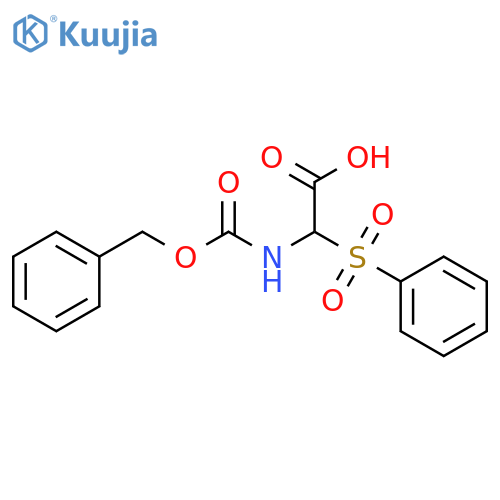 Acetic acid, [[(phenylmethoxy)carbonyl]amino](phenylsulfonyl)- structure