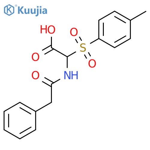 Acetic acid, [(4-methylphenyl)sulfonyl][(phenylacetyl)amino]- structure