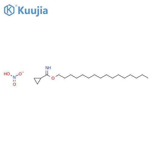 Cyclopropanecarboximidic acid, hexadecyl ester, nitrate structure