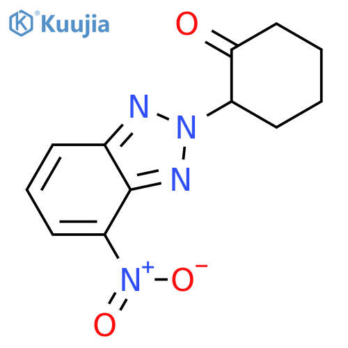 CYCLOHEXANONE, 2-(4-NITRO-2H-BENZOTRIAZOL-2-YL)- structure