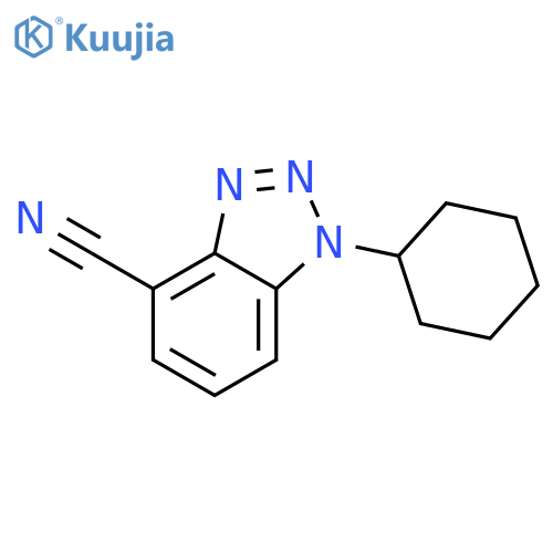 1H-BENZOTRIAZOLE-4-CARBONITRILE, 1-CYCLOHEXYL- structure