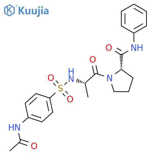 L-PROLINAMIDE, N-[[4-(ACETYLAMINO)PHENYL]SULFONYL]-L-ALANYL-N-PHENYL- structure