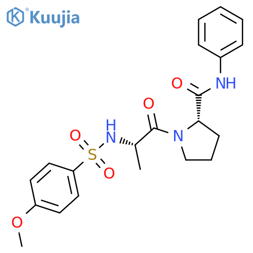 L-Prolinamide, N-[(4-methoxyphenyl)sulfonyl]-L-alanyl-N-phenyl- structure