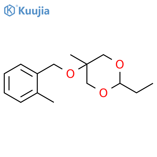 1,3-DIOXANE, 2-ETHYL-5-METHYL-5-[(2-METHYLPHENYL)METHOXY]- structure
