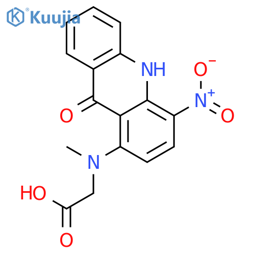 Glycine, N-(9,10-dihydro-4-nitro-9-oxo-1-acridinyl)-N-methyl- structure