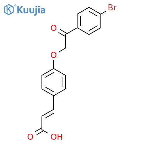 2-Propenoic acid, 3-[4-[2-(4-bromophenyl)-2-oxoethoxy]phenyl]-, (E)- structure