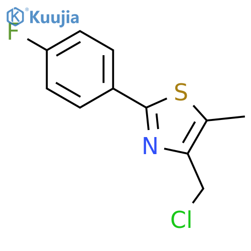 THIAZOLE, 4-(CHLOROMETHYL)-2-(4-FLUOROPHENYL)-5-METHYL- structure