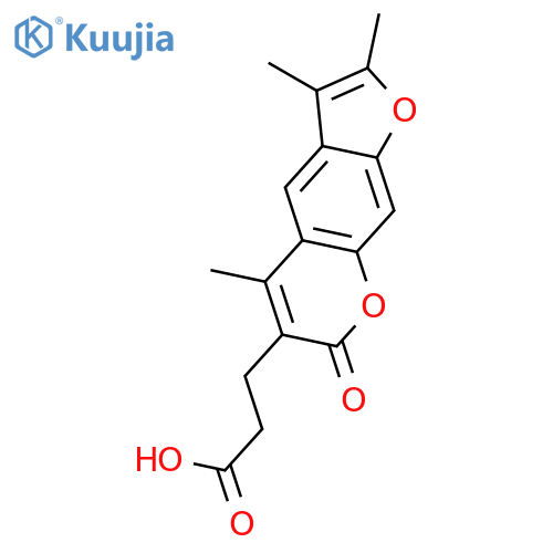 3-(2,3,5-Trimethyl-7-oxo-7H-furo3,2-gchromen-6-yl)propanoic acid structure