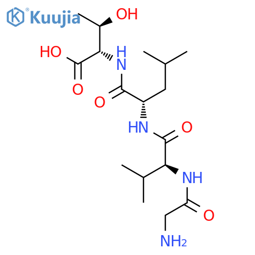 L-Threonine, glycyl-L-valyl-L-leucyl- structure