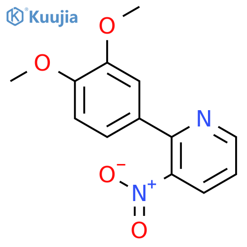 Pyridine, 2-(3,4-dimethoxyphenyl)-3-nitro- structure