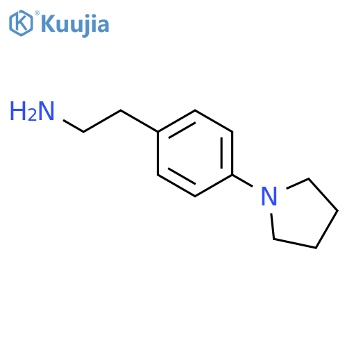 2-4-(pyrrolidin-1-yl)phenylethan-1-amine structure
