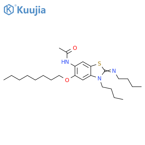 Acetamide,N-[3-butyl-2-(butylimino)-2,3-dihydro-5-(octyloxy)-6-benzothiazolyl]- structure