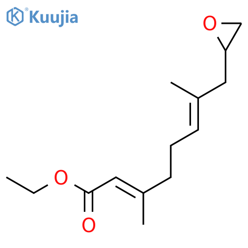 2,6-OCTADIENOIC ACID, 3,7-DIMETHYL-8-OXIRANYL-, ETHYL ESTER, (E,E)- structure