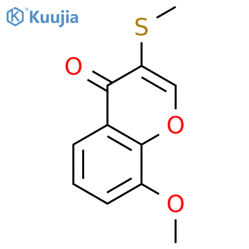 4H-1-BENZOPYRAN-4-ONE, 8-METHOXY-3-(METHYLTHIO)- structure