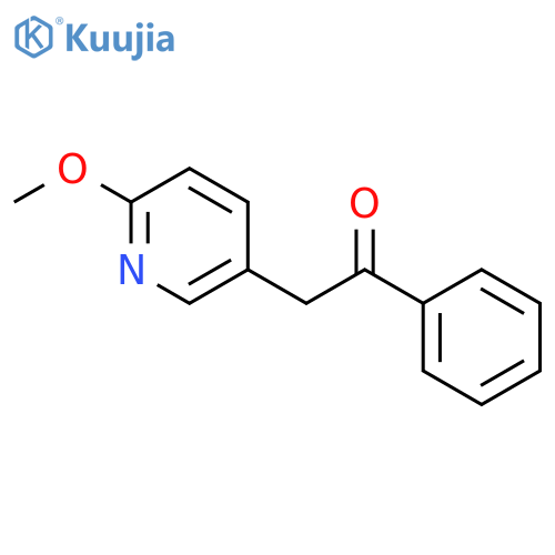 Ethanone, 2-(6-methoxy-3-pyridinyl)-1-phenyl- structure