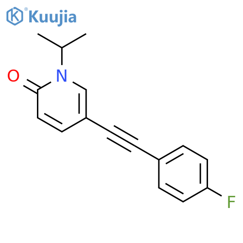 2(1H)-PYRIDINONE, 5-[(4-FLUOROPHENYL)ETHYNYL]-1-(1-METHYLETHYL)- structure