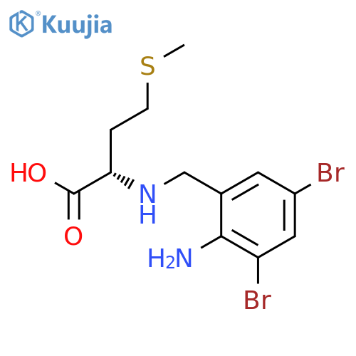 N-[(2-Amino-3,5-dibromophenyl)methyl]-L-methionine structure