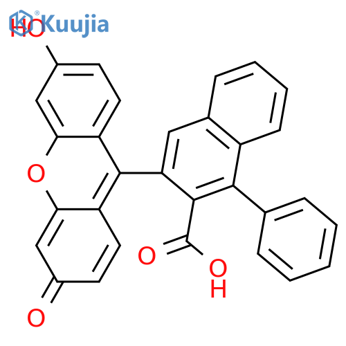2-Naphthalenecarboxylicacid, 3-(6-hydroxy-3-oxo-3H-xanthen-9-yl)-1-phenyl- structure