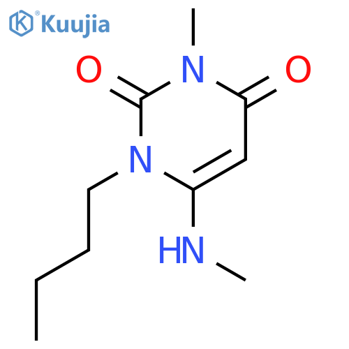 2,4(1H,3H)-PYRIMIDINEDIONE, 1-BUTYL-3-METHYL-6-(METHYLAMINO)- structure