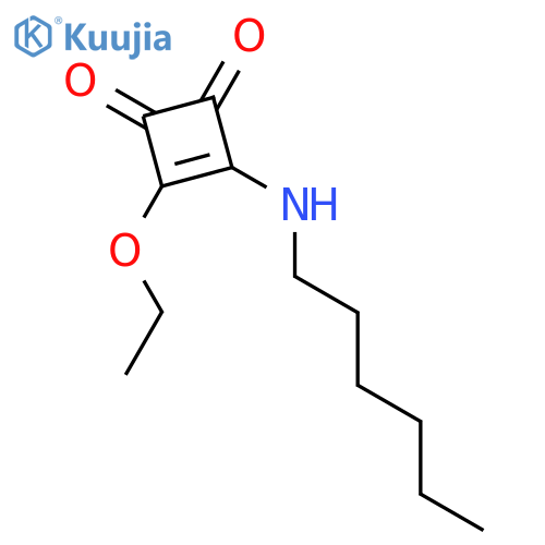 3-CYCLOBUTENE-1,2-DIONE, 3-ETHOXY-4-(HEXYLAMINO)- structure