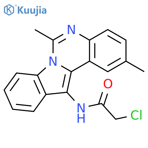 ACETAMIDE, 2-CHLORO-N-(2,6-DIMETHYLINDOLO[1,2-C]QUINAZOLIN-12-YL)- structure