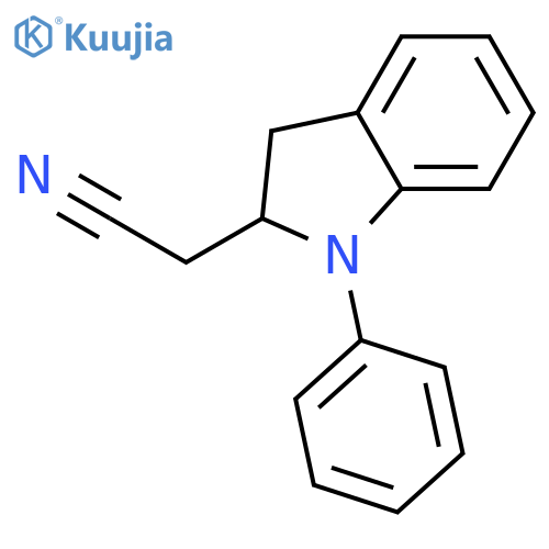 1H-Indole-2-acetonitrile, 2,3-dihydro-1-phenyl- structure