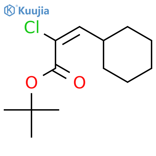 2-Propenoic acid, 2-chloro-3-cyclohexyl-, 1,1-dimethylethyl ester, (E)- structure